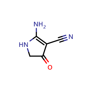 Chemical structure of 2-Amino-4-oxo-4,5-dihydropyrrole-3-carbonitrile , CAS 929974-20-9, AChemBlock V150402