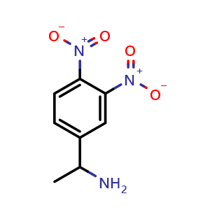 Chemical structure of 1-(3,4-dinitrophenyl)ethan-1-amine , CAS 1498997-12-8, AChemBlock V150454