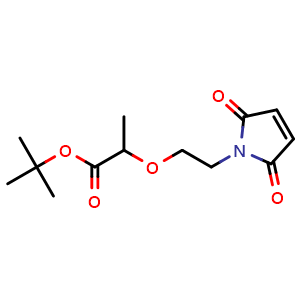 Chemical structure of 1-[2-(1-Boc-ethoxy)ethyl]pyrrole-2,5-dione , AChemBlock V150474