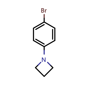 Chemical structure of 1-(4-bromophenyl)azetidine , CAS 28192-14-5, AChemBlock V150496