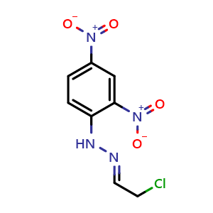 Chemical structure of 1-(2-Chloroethylidene)-2-(2,4-dinitrophenyl)hydrazine , CAS 5135-80-8, AChemBlock V150510