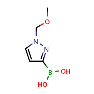 Chemical structure of 1-(Methoxymethyl)pyrazole-3-boronic Acid , CAS 2246717-13-3, AChemBlock V150531