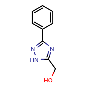 Chemical structure of (3-Phenyl-1H-1,2,4-triazol-5-yl)methanol , CAS 31803-04-0, AChemBlock V150539