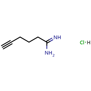 Chemical structure of 5-Hexynimidamide Hydrochloride , CAS 88499-78-9, AChemBlock V150541