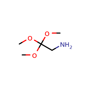 Chemical structure of 2,2,2-Trimethoxyethanamine , CAS 27532-94-1, AChemBlock V150560