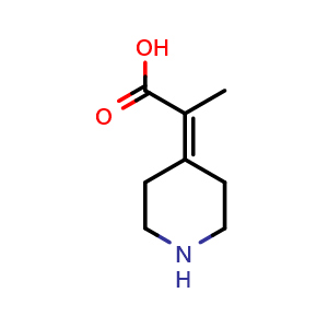 Chemical structure of 2-(4-Piperidylidene)propanoic Acid , AChemBlock V150564