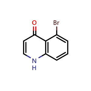 Chemical structure of 5-Bromoquinolin-4(1H)-one , CAS 956268-36-3, AChemBlock V150567