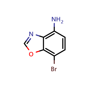 Chemical structure of 4-Amino-7-bromobenzoxazole , CAS 2488910-99-0, AChemBlock V150568