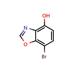 Chemical structure of 4-Hydroxyl-7-bromobenzoxazole , CAS 2259736-97-3, AChemBlock V150569