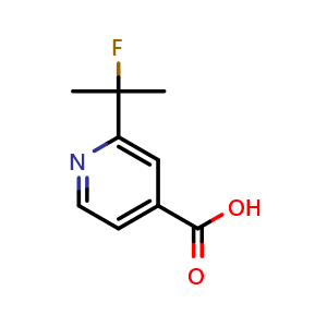 Chemical structure of 2-(2-Fluoro-2-propyl)isonicotinic Acid , CAS 1782433-31-1, AChemBlock V150601
