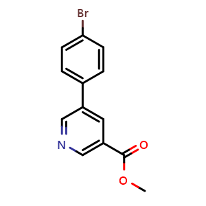 Chemical structure of Methyl 5-(4-Bromophenyl)nicotinate , CAS 1891264-83-7, AChemBlock V150623