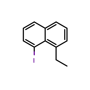 Chemical structure of 1-Ethyl-8-iodonaphthalene , CAS 2845128-61-0, AChemBlock V150660