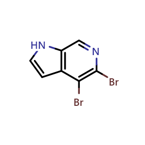 Chemical structure of 4,5-Dibromo-6-azaindole , AChemBlock V150690