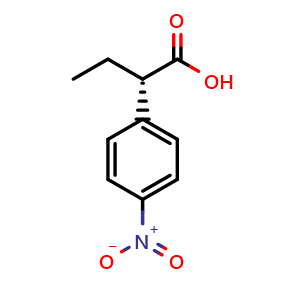 Chemical structure of (S)-2-(4-Nitrophenyl)butanoic Acid , AChemBlock V150692