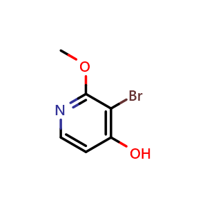 Chemical structure of 3-Bromo-2-methoxypyridin-4-ol , CAS 1427502-74-6, AChemBlock V150696