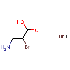 Chemical structure of 3-Amino-2-bromopropanoic Acid Hydrobromide , CAS 102274-24-8, AChemBlock V150698