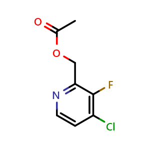 Chemical structure of (4-Chloro-3-fluoro-2-pyridyl)methyl Acetate , AChemBlock V150707