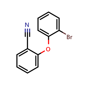 Chemical structure of 2-(2-Bromophenoxy)benzonitrile , CAS 537036-78-5, AChemBlock V150713