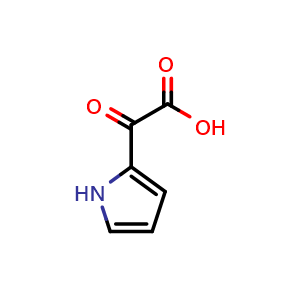 Chemical structure of 2-Oxo-2-(2-pyrrolyl)acetic Acid , CAS 77764-48-8, AChemBlock V150729