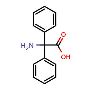 Chemical structure of 2-Amino-2,2-diphenylacetic acid , CAS 3060-50-2, AChemBlock V150756