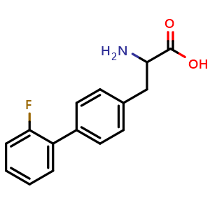 Chemical structure of 4-(2-Fluorophenyl)-DL-phenylalanine , CAS 476461-45-7, AChemBlock V150758
