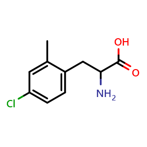 Chemical structure of 4-Chloro-2-methyl-DL-phenylalanine , CAS 853680-23-6, AChemBlock V150759