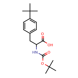 Chemical structure of N-Boc-4-tert-butyl-DL-phenylalanine , CAS 98375-50-9, AChemBlock V150761