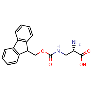 Chemical structure of 3-(Fmoc-amino)-L-alanine , CAS 158860-18-5, AChemBlock V150788