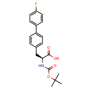 Chemical structure of Boc-4-(4-fluorophenyl)-L-phenylalanine , CAS 1282042-49-2, AChemBlock V150833