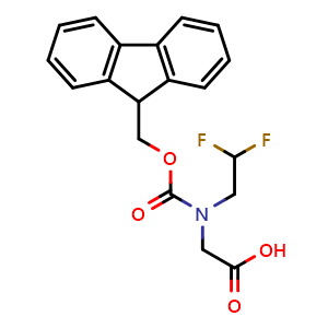 Chemical structure of N-Fmoc-N-(2,2-difluoroethyl)-glycine , CAS 2172536-70-6, AChemBlock V150853