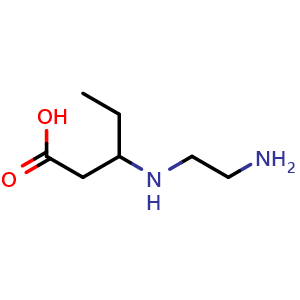 Chemical structure of 3-[(2-Aminoethyl)amino]-pentanoic acid , CAS 762219-81-8, AChemBlock V150855