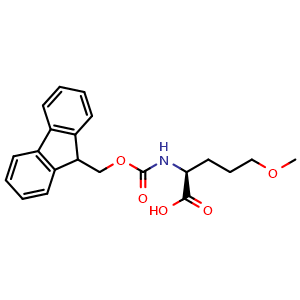 Chemical structure of N-Fmoc-5-methoxy-L-norvaline , CAS 2323072-04-2, AChemBlock V150857