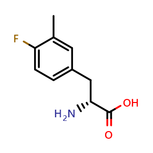 Chemical structure of 4-Fluoro-3-methyl-D-phenylalanine , CAS 780026-19-9, AChemBlock V150880