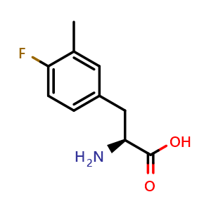 Chemical structure of 4-Fluoro-3-methyl-L-phenylalanine , CAS 1269843-95-9, AChemBlock V150882