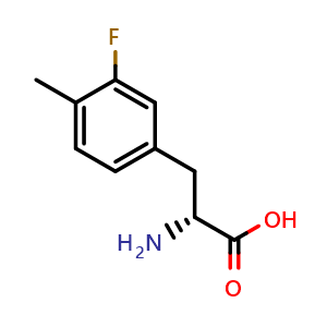 Chemical structure of 3-Fluoro-4-methyl-D-phenylalanine , CAS 774170-45-5, AChemBlock V150886