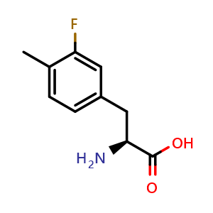 Chemical structure of 3-Fluoro-4-methyl-L-phenylalanine , CAS 1213311-74-0, AChemBlock V150887