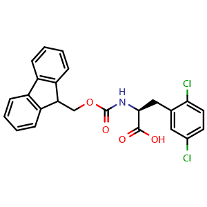Chemical structure of N-Fmoc-2,5-dichloro-L-phenylalanine , CAS 1260614-80-9, AChemBlock V150907