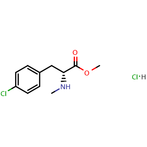 Chemical structure of N-Methyl-4-chloro-D-phenylalanine methyl ester hydrochloride , CAS 1421839-05-5, AChemBlock V150940