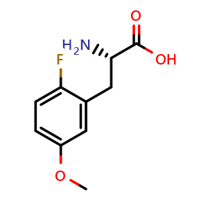 Chemical structure of 2-Fluoro-5-methoxy-L-phenylalanine , CAS 1213693-58-3, AChemBlock V150966