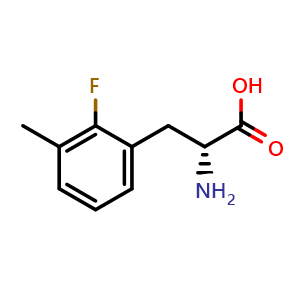 Chemical structure of 2-Fluoro-3-methyl-D-phenylalanine , CAS 1334778-85-6, AChemBlock V150971