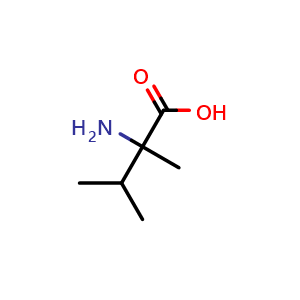 Chemical structure of 2-Methyl-DL-valine , CAS 26287-62-7, AChemBlock V151000