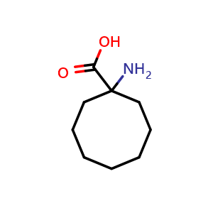 Chemical structure of 1-Amino-cyclooctanecarboxylic acid , CAS 28248-38-6, AChemBlock V151001