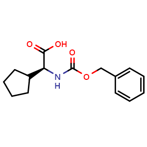 Chemical structure of Cbz-(S)-2-cyclopentylglycine , CAS 23815-99-8, AChemBlock V151013