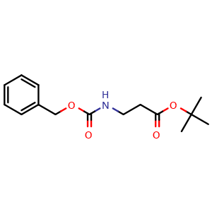 Chemical structure of N-Cbz-b-alanine tert-butyl ester , CAS 18605-26-0, AChemBlock V151017