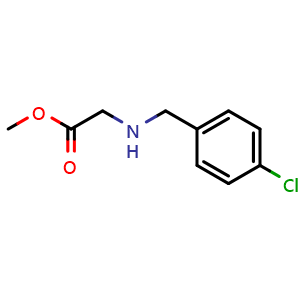 Chemical structure of N-(4-Chlorobenzyl)glycine methyl ester , CAS 764621-38-7, AChemBlock V151021