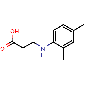 Chemical structure of N-(2,4-Dimethylphenyl)-b-alanine , CAS 36053-80-2, AChemBlock V151026