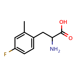 Chemical structure of 4-Fluoro-2-methyl-DL-phenylalanine , CAS 1259993-44-6, AChemBlock V151045