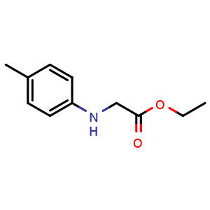Chemical structure of N-(4-Methylphenyl)-glycine ethyl ester , CAS 21911-68-2, AChemBlock V151060