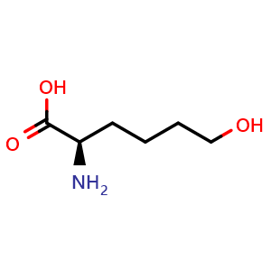 Chemical structure of 6-Hydroxy-D-norleucine , CAS 16509-61-8, AChemBlock V151067