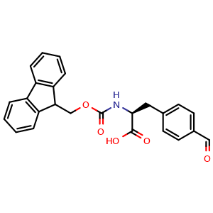 Chemical structure of N-Fmoc-4-formyl-L-phenylalanine , CAS 1270292-45-9, AChemBlock V151071